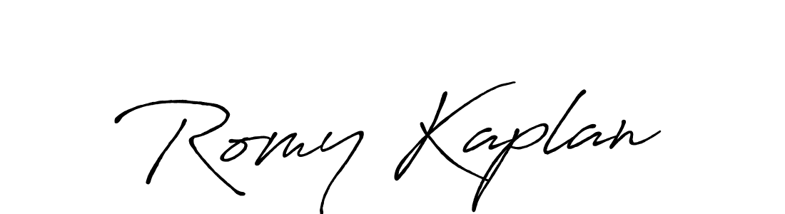 Make a beautiful signature design for name Romy Kaplan. With this signature (Antro_Vectra_Bolder) style, you can create a handwritten signature for free. Romy Kaplan signature style 7 images and pictures png