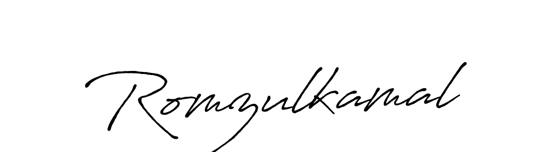 How to make Romzulkamal signature? Antro_Vectra_Bolder is a professional autograph style. Create handwritten signature for Romzulkamal name. Romzulkamal signature style 7 images and pictures png