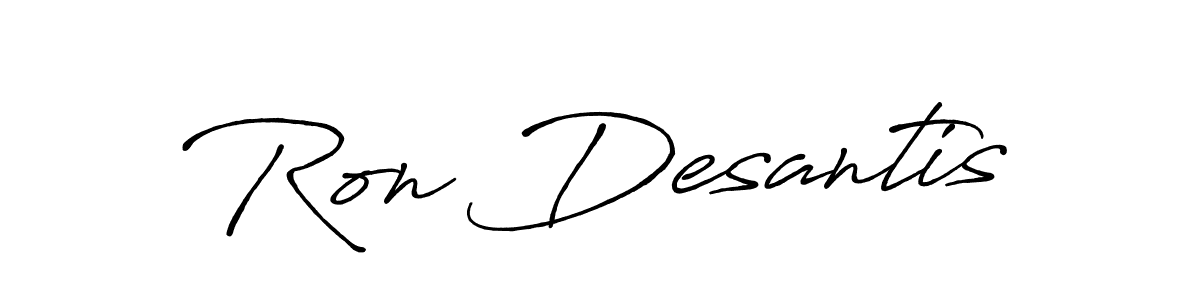 How to make Ron Desantis name signature. Use Antro_Vectra_Bolder style for creating short signs online. This is the latest handwritten sign. Ron Desantis signature style 7 images and pictures png