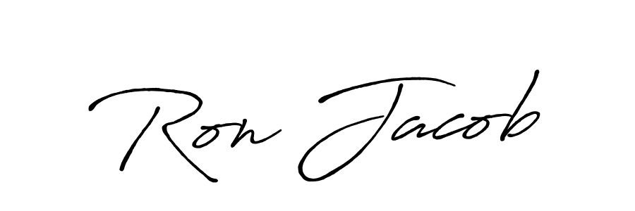 How to make Ron Jacob name signature. Use Antro_Vectra_Bolder style for creating short signs online. This is the latest handwritten sign. Ron Jacob signature style 7 images and pictures png
