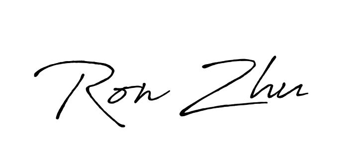 Also we have Ron Zhu name is the best signature style. Create professional handwritten signature collection using Antro_Vectra_Bolder autograph style. Ron Zhu signature style 7 images and pictures png