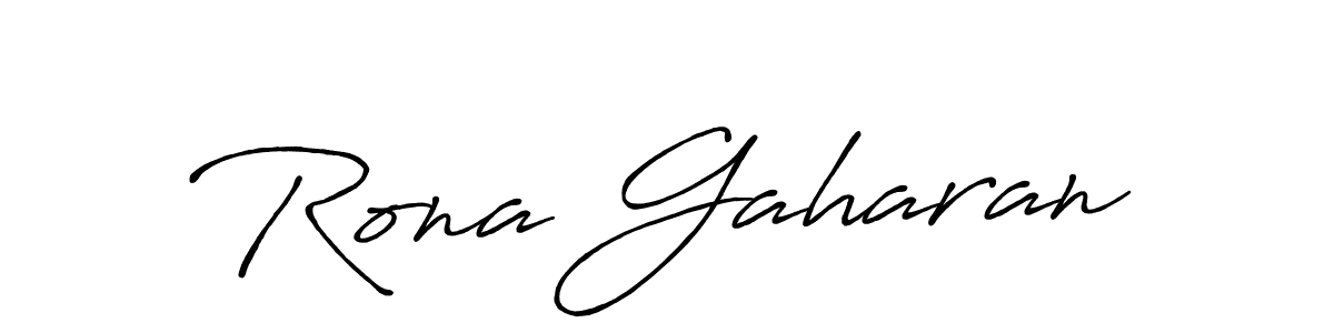 Rona Gaharan stylish signature style. Best Handwritten Sign (Antro_Vectra_Bolder) for my name. Handwritten Signature Collection Ideas for my name Rona Gaharan. Rona Gaharan signature style 7 images and pictures png