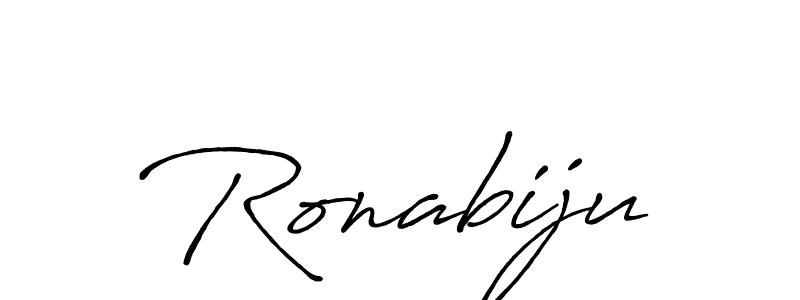 Ronabiju stylish signature style. Best Handwritten Sign (Antro_Vectra_Bolder) for my name. Handwritten Signature Collection Ideas for my name Ronabiju. Ronabiju signature style 7 images and pictures png