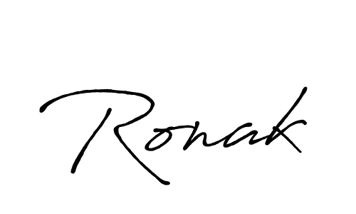 Ronak stylish signature style. Best Handwritten Sign (Antro_Vectra_Bolder) for my name. Handwritten Signature Collection Ideas for my name Ronak. Ronak signature style 7 images and pictures png