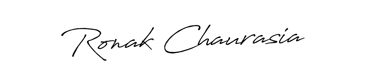 Use a signature maker to create a handwritten signature online. With this signature software, you can design (Antro_Vectra_Bolder) your own signature for name Ronak Chaurasia. Ronak Chaurasia signature style 7 images and pictures png