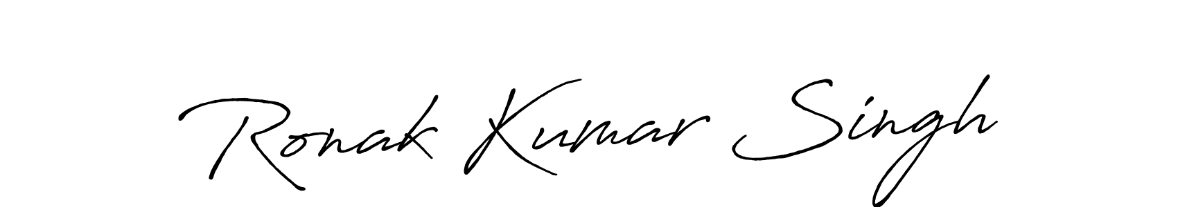 The best way (Antro_Vectra_Bolder) to make a short signature is to pick only two or three words in your name. The name Ronak Kumar Singh include a total of six letters. For converting this name. Ronak Kumar Singh signature style 7 images and pictures png