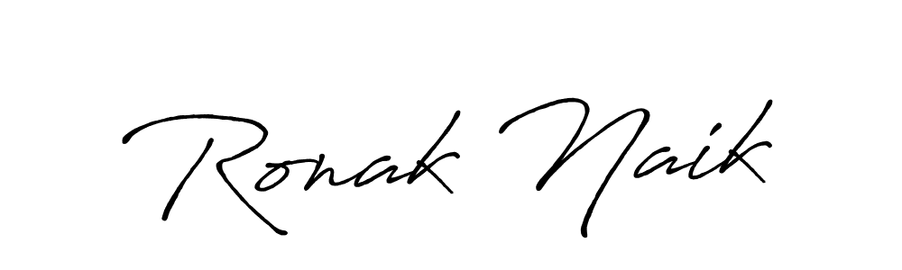 Also You can easily find your signature by using the search form. We will create Ronak Naik name handwritten signature images for you free of cost using Antro_Vectra_Bolder sign style. Ronak Naik signature style 7 images and pictures png