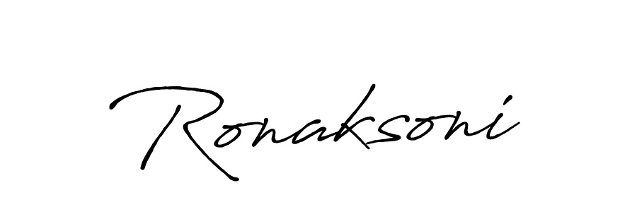 Ronaksoni stylish signature style. Best Handwritten Sign (Antro_Vectra_Bolder) for my name. Handwritten Signature Collection Ideas for my name Ronaksoni. Ronaksoni signature style 7 images and pictures png