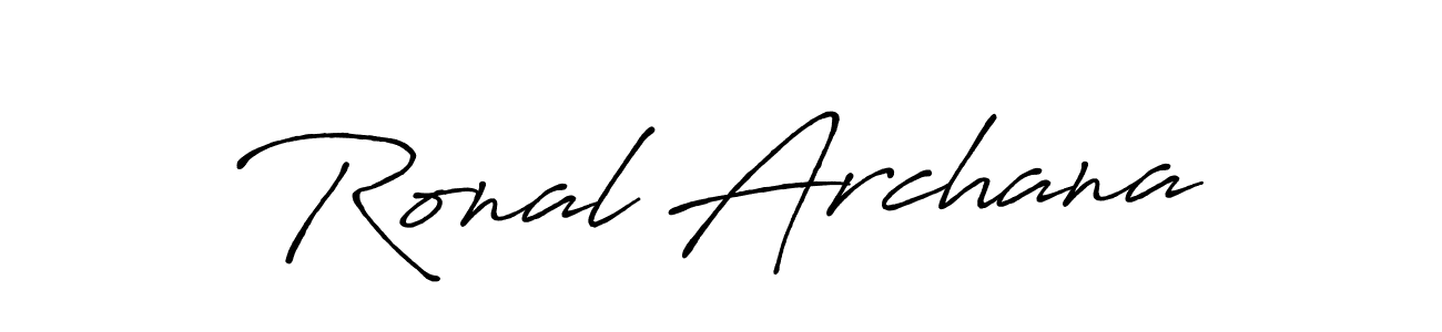 if you are searching for the best signature style for your name Ronal Archana. so please give up your signature search. here we have designed multiple signature styles  using Antro_Vectra_Bolder. Ronal Archana signature style 7 images and pictures png