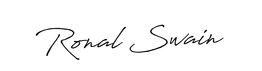 Design your own signature with our free online signature maker. With this signature software, you can create a handwritten (Antro_Vectra_Bolder) signature for name Ronal Swain. Ronal Swain signature style 7 images and pictures png