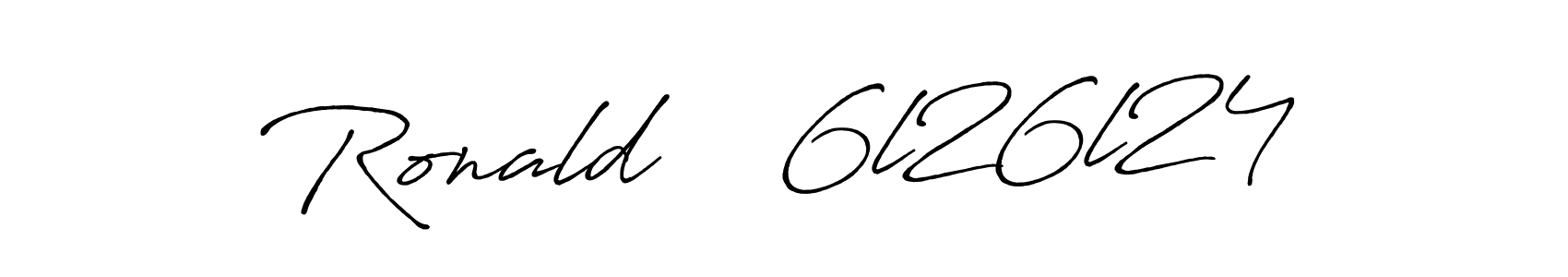 Similarly Antro_Vectra_Bolder is the best handwritten signature design. Signature creator online .You can use it as an online autograph creator for name Ronald    6l26l24. Ronald    6l26l24 signature style 7 images and pictures png