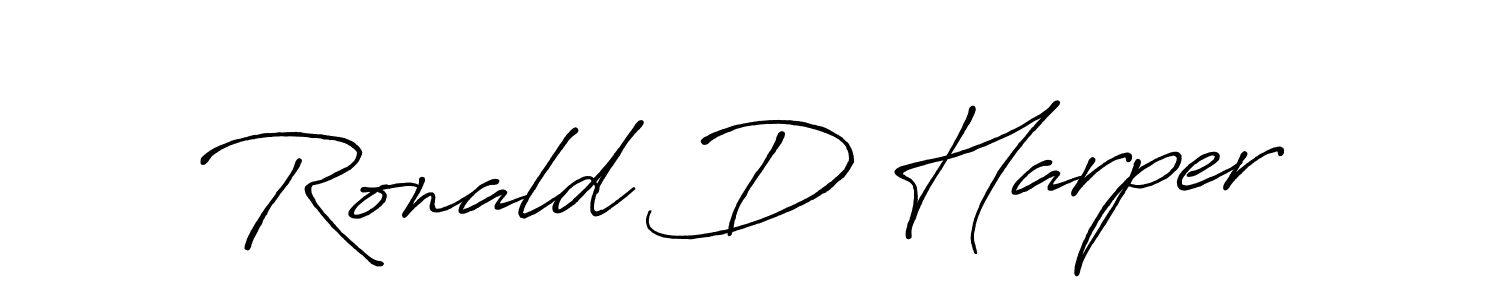 How to make Ronald D Harper signature? Antro_Vectra_Bolder is a professional autograph style. Create handwritten signature for Ronald D Harper name. Ronald D Harper signature style 7 images and pictures png