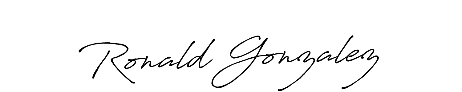 Create a beautiful signature design for name Ronald Gonzalez. With this signature (Antro_Vectra_Bolder) fonts, you can make a handwritten signature for free. Ronald Gonzalez signature style 7 images and pictures png