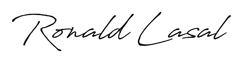 Design your own signature with our free online signature maker. With this signature software, you can create a handwritten (Antro_Vectra_Bolder) signature for name Ronald Lasal. Ronald Lasal signature style 7 images and pictures png
