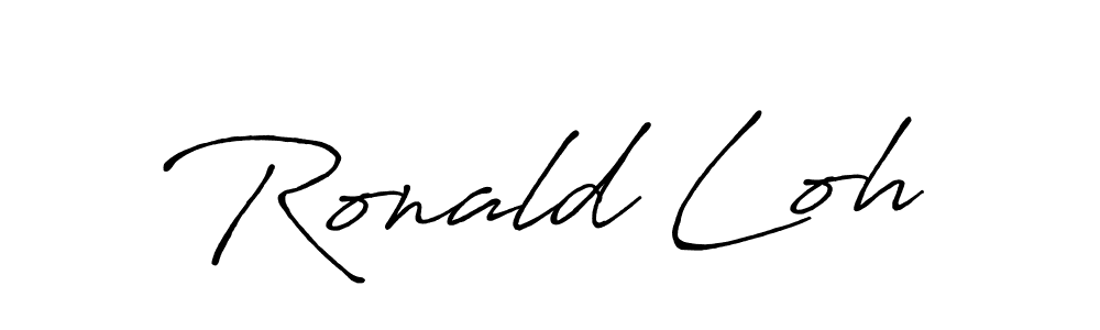 You should practise on your own different ways (Antro_Vectra_Bolder) to write your name (Ronald Loh) in signature. don't let someone else do it for you. Ronald Loh signature style 7 images and pictures png