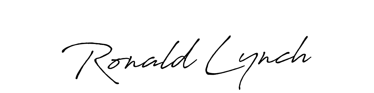 Make a beautiful signature design for name Ronald Lynch. With this signature (Antro_Vectra_Bolder) style, you can create a handwritten signature for free. Ronald Lynch signature style 7 images and pictures png