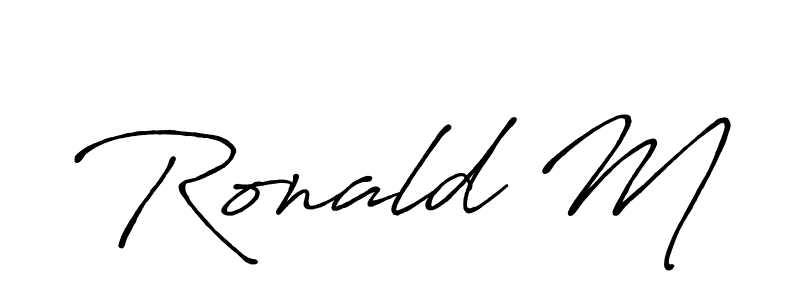 How to Draw Ronald M signature style? Antro_Vectra_Bolder is a latest design signature styles for name Ronald M. Ronald M signature style 7 images and pictures png