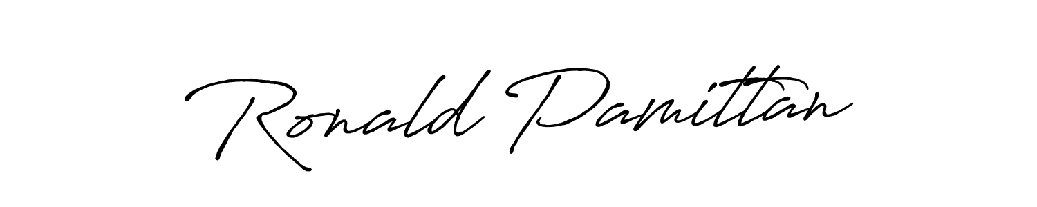 It looks lik you need a new signature style for name Ronald Pamittan. Design unique handwritten (Antro_Vectra_Bolder) signature with our free signature maker in just a few clicks. Ronald Pamittan signature style 7 images and pictures png