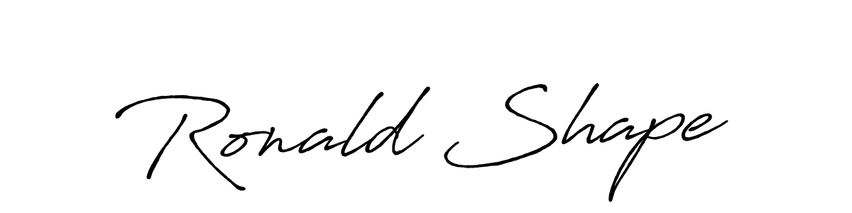 It looks lik you need a new signature style for name Ronald Shape. Design unique handwritten (Antro_Vectra_Bolder) signature with our free signature maker in just a few clicks. Ronald Shape signature style 7 images and pictures png