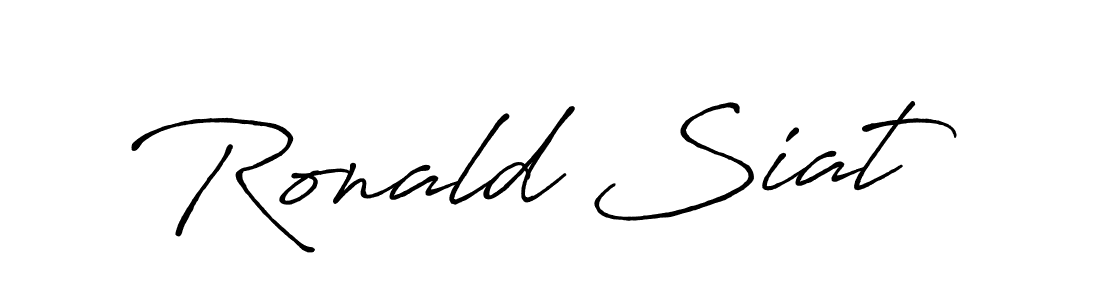 Design your own signature with our free online signature maker. With this signature software, you can create a handwritten (Antro_Vectra_Bolder) signature for name Ronald Siat. Ronald Siat signature style 7 images and pictures png