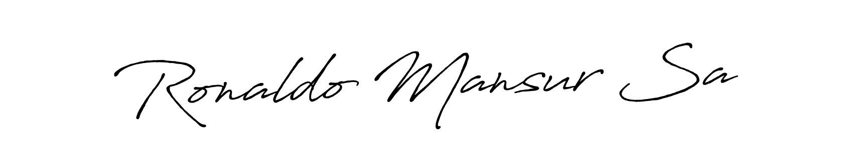 if you are searching for the best signature style for your name Ronaldo Mansur Sa. so please give up your signature search. here we have designed multiple signature styles  using Antro_Vectra_Bolder. Ronaldo Mansur Sa signature style 7 images and pictures png