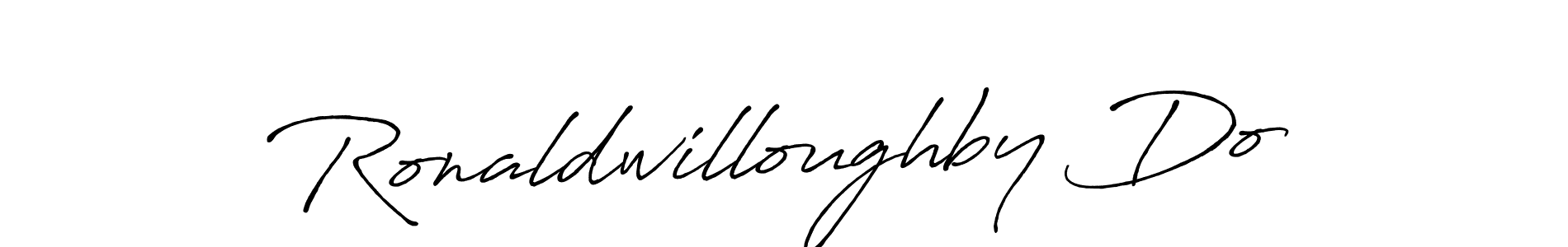 How to make Ronaldwilloughby Do name signature. Use Antro_Vectra_Bolder style for creating short signs online. This is the latest handwritten sign. Ronaldwilloughby Do signature style 7 images and pictures png