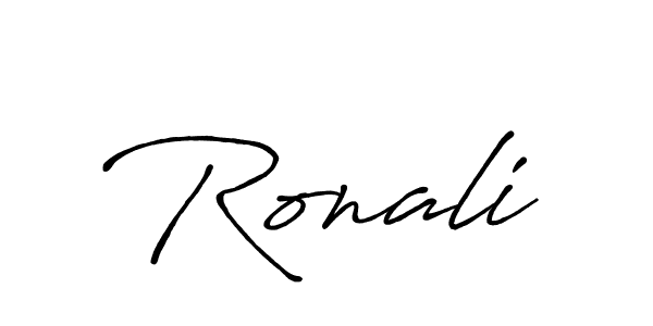 Also we have Ronali name is the best signature style. Create professional handwritten signature collection using Antro_Vectra_Bolder autograph style. Ronali signature style 7 images and pictures png