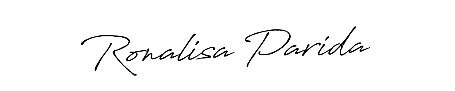 You should practise on your own different ways (Antro_Vectra_Bolder) to write your name (Ronalisa Parida) in signature. don't let someone else do it for you. Ronalisa Parida signature style 7 images and pictures png