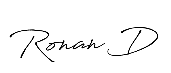 Create a beautiful signature design for name Ronan D. With this signature (Antro_Vectra_Bolder) fonts, you can make a handwritten signature for free. Ronan D signature style 7 images and pictures png