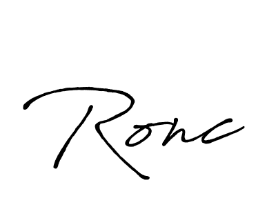 Design your own signature with our free online signature maker. With this signature software, you can create a handwritten (Antro_Vectra_Bolder) signature for name Ronc. Ronc signature style 7 images and pictures png