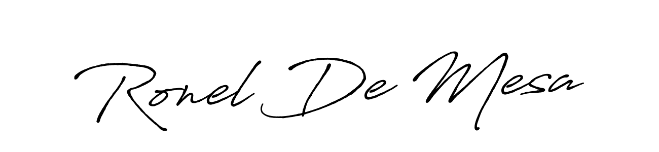 Make a short Ronel De Mesa signature style. Manage your documents anywhere anytime using Antro_Vectra_Bolder. Create and add eSignatures, submit forms, share and send files easily. Ronel De Mesa signature style 7 images and pictures png