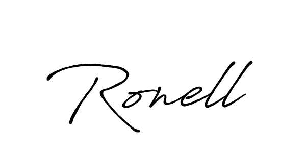 Design your own signature with our free online signature maker. With this signature software, you can create a handwritten (Antro_Vectra_Bolder) signature for name Ronell. Ronell signature style 7 images and pictures png