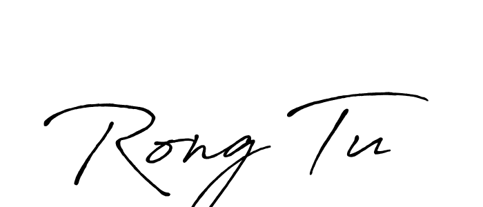 Make a beautiful signature design for name Rong Tu. With this signature (Antro_Vectra_Bolder) style, you can create a handwritten signature for free. Rong Tu signature style 7 images and pictures png