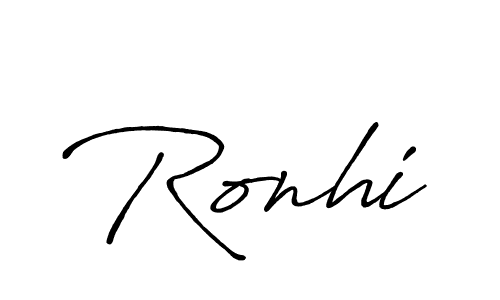 Create a beautiful signature design for name Ronhi. With this signature (Antro_Vectra_Bolder) fonts, you can make a handwritten signature for free. Ronhi signature style 7 images and pictures png