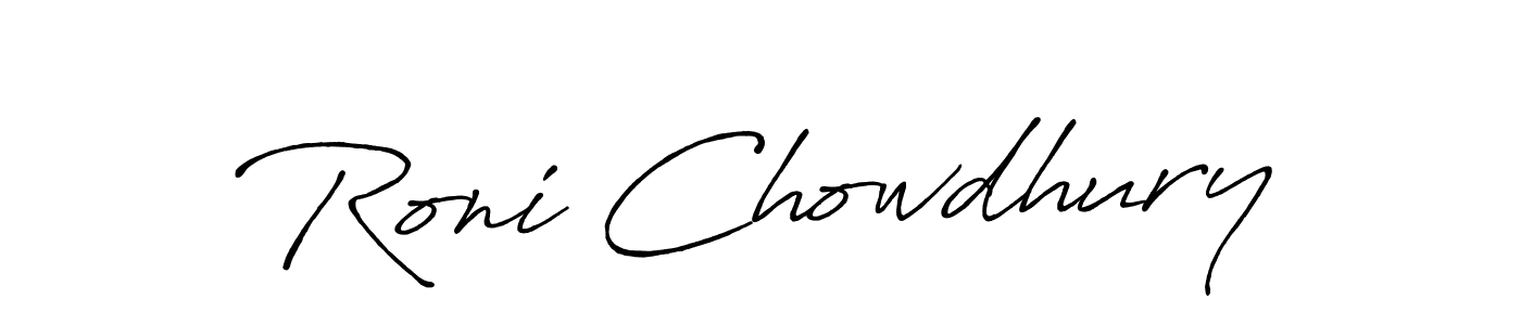 Make a beautiful signature design for name Roni Chowdhury. Use this online signature maker to create a handwritten signature for free. Roni Chowdhury signature style 7 images and pictures png