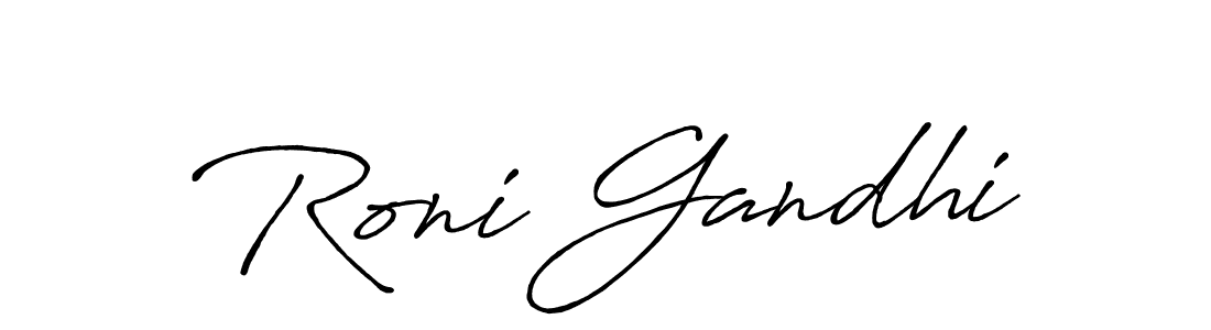 Best and Professional Signature Style for Roni Gandhi. Antro_Vectra_Bolder Best Signature Style Collection. Roni Gandhi signature style 7 images and pictures png