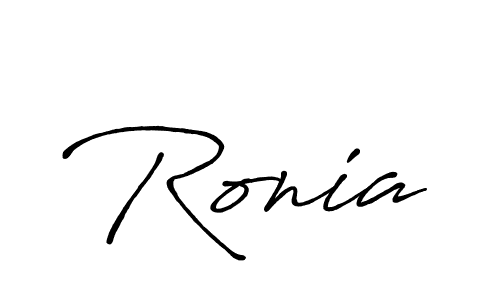 Use a signature maker to create a handwritten signature online. With this signature software, you can design (Antro_Vectra_Bolder) your own signature for name Ronia. Ronia signature style 7 images and pictures png