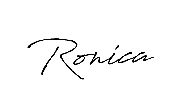 Create a beautiful signature design for name Ronica. With this signature (Antro_Vectra_Bolder) fonts, you can make a handwritten signature for free. Ronica signature style 7 images and pictures png