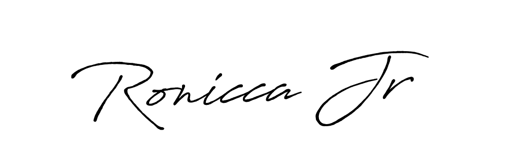 Also we have Ronicca Jr name is the best signature style. Create professional handwritten signature collection using Antro_Vectra_Bolder autograph style. Ronicca Jr signature style 7 images and pictures png