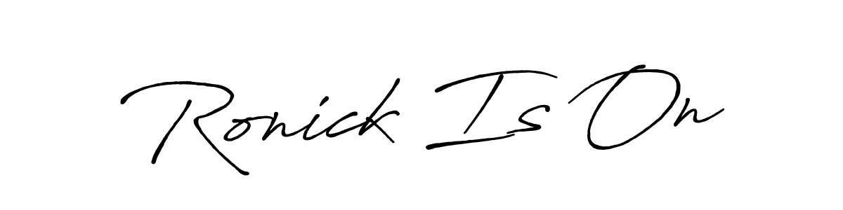 How to Draw Ronick Is On signature style? Antro_Vectra_Bolder is a latest design signature styles for name Ronick Is On. Ronick Is On signature style 7 images and pictures png