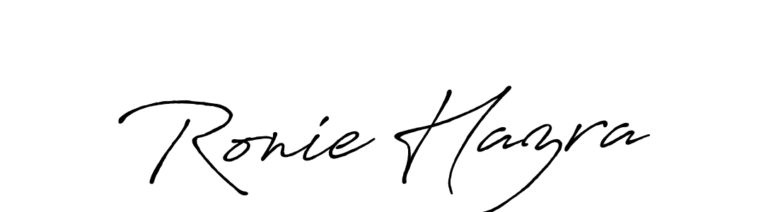 Design your own signature with our free online signature maker. With this signature software, you can create a handwritten (Antro_Vectra_Bolder) signature for name Ronie Hazra. Ronie Hazra signature style 7 images and pictures png