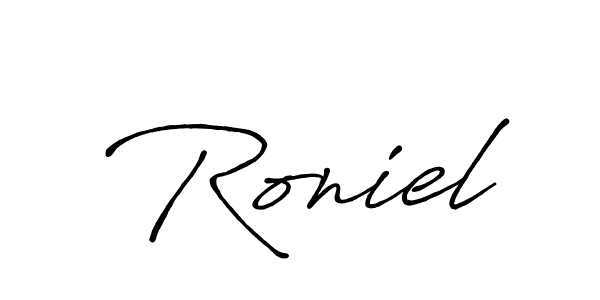 How to Draw Roniel signature style? Antro_Vectra_Bolder is a latest design signature styles for name Roniel. Roniel signature style 7 images and pictures png