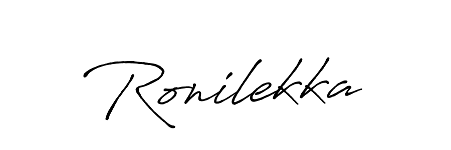 if you are searching for the best signature style for your name Ronilekka. so please give up your signature search. here we have designed multiple signature styles  using Antro_Vectra_Bolder. Ronilekka signature style 7 images and pictures png