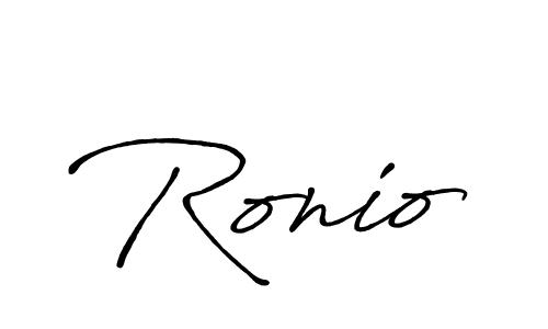 Use a signature maker to create a handwritten signature online. With this signature software, you can design (Antro_Vectra_Bolder) your own signature for name Ronio. Ronio signature style 7 images and pictures png