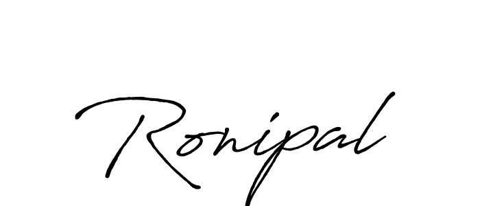 Also we have Ronipal name is the best signature style. Create professional handwritten signature collection using Antro_Vectra_Bolder autograph style. Ronipal signature style 7 images and pictures png