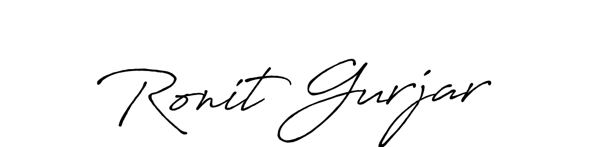 Make a beautiful signature design for name Ronit Gurjar. Use this online signature maker to create a handwritten signature for free. Ronit Gurjar signature style 7 images and pictures png
