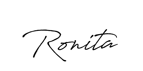 Similarly Antro_Vectra_Bolder is the best handwritten signature design. Signature creator online .You can use it as an online autograph creator for name Ronita. Ronita signature style 7 images and pictures png