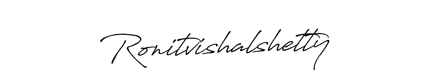 This is the best signature style for the Ronitvishalshetty name. Also you like these signature font (Antro_Vectra_Bolder). Mix name signature. Ronitvishalshetty signature style 7 images and pictures png