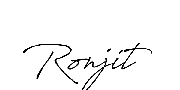 You should practise on your own different ways (Antro_Vectra_Bolder) to write your name (Ronjit) in signature. don't let someone else do it for you. Ronjit signature style 7 images and pictures png