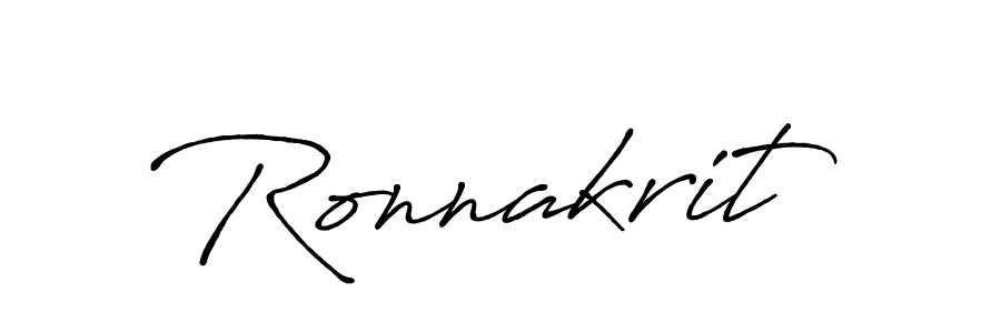 Use a signature maker to create a handwritten signature online. With this signature software, you can design (Antro_Vectra_Bolder) your own signature for name Ronnakrit. Ronnakrit signature style 7 images and pictures png